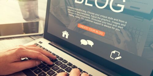 blogging blog word coder coding using laptop page keyboard notebook blogger internet computer marketing opinion interface layout design designer concept - stock image