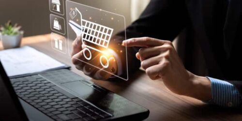 online shopping concept, businessman use smartphones and credit cards to purchase products from online stores and shop on the internet, ecommerce store, online business, convenience, competitive price