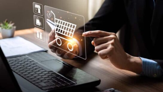 online shopping concept, businessman use smartphones and credit cards to purchase products from online stores and shop on the internet, ecommerce store, online business, convenience, competitive price