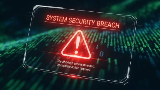 Alert System Security Breach Warning Digital Hologram Display