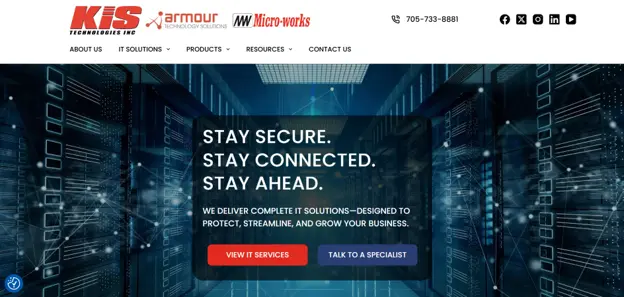 KIS Technologies IT provider serving Barrie and Orillia, homepage