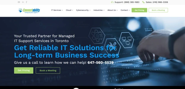 Connectability managed IT services Toronto Vaughan, homepage