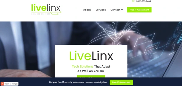 Livelinx Barrie telecommunications IT services, homepage