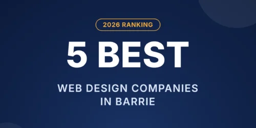 2026 ranking of the 5 best web design companies in Barrie, Ontario