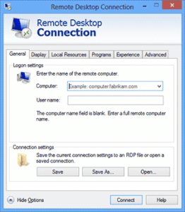 Remote Desktop Connection Screenshot